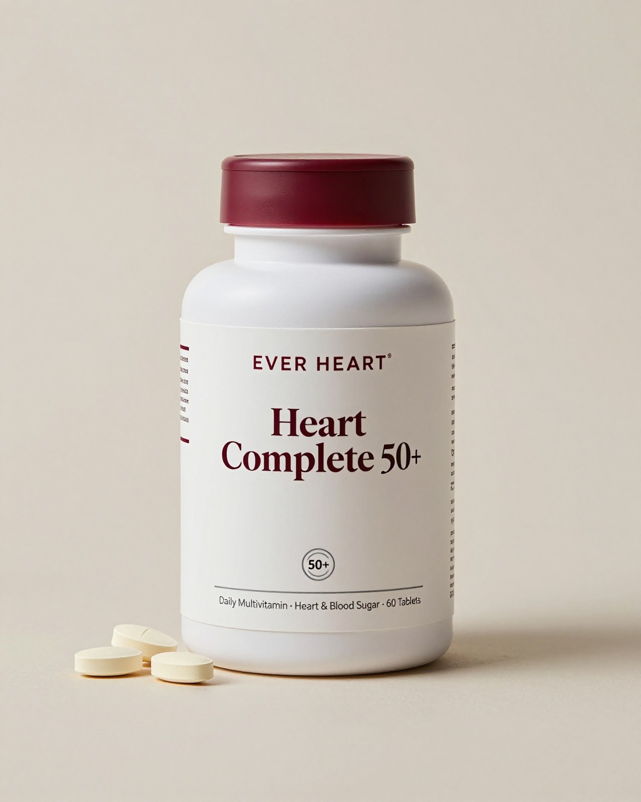 Heart Complete 50+ daily multivitamin bottle